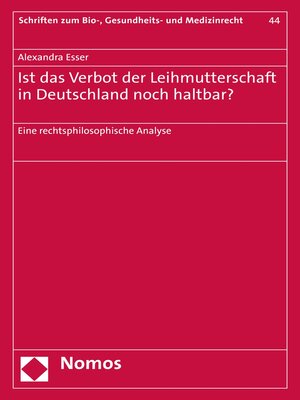 cover image of Ist das Verbot der Leihmutterschaft in Deutschland noch haltbar?